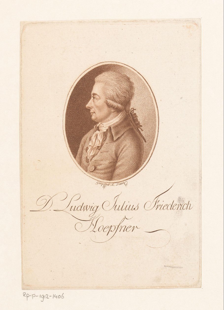 Portræt af Ludwig Hopfner af Karl Goepfert