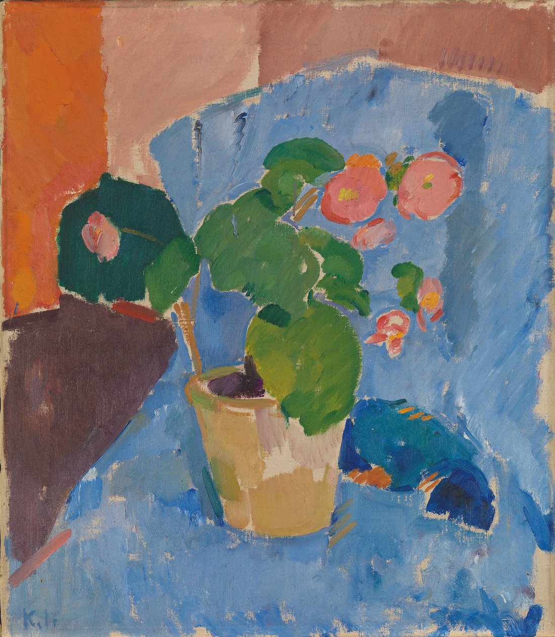 Stilleben med begonia af Karl Isakson