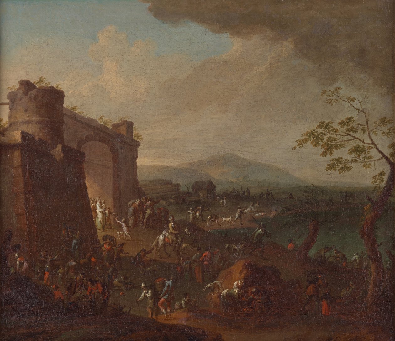 Messe foran en byport af Karl Josef Aigen