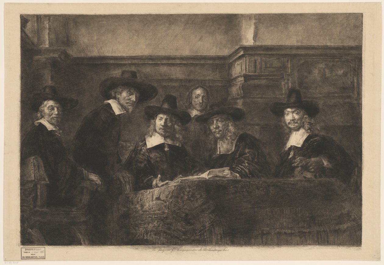 Staalmesterne efter Rembrandt. af Karl Köpping