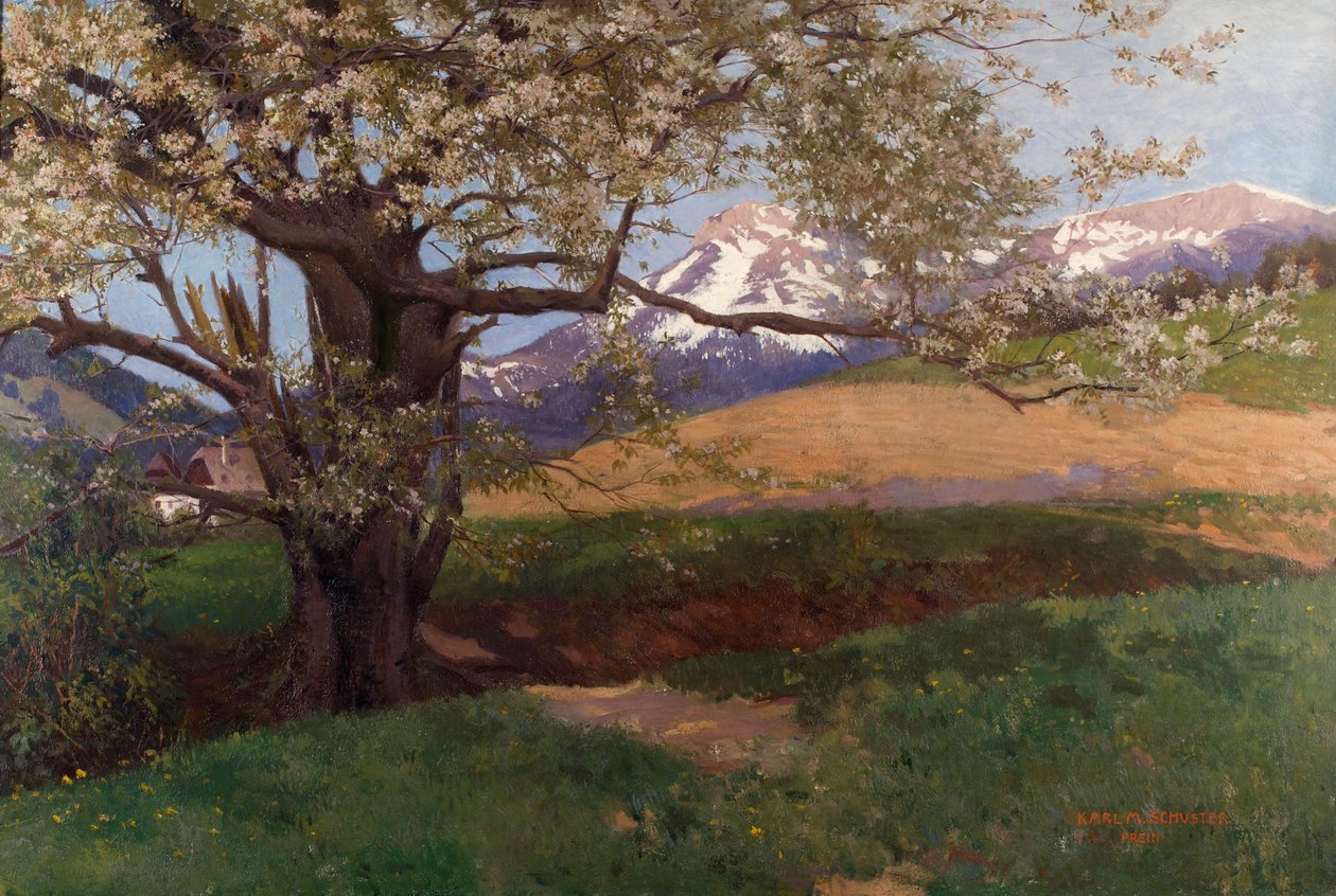 Blomstrende kirsebærtræ af Karl Maria Schuster