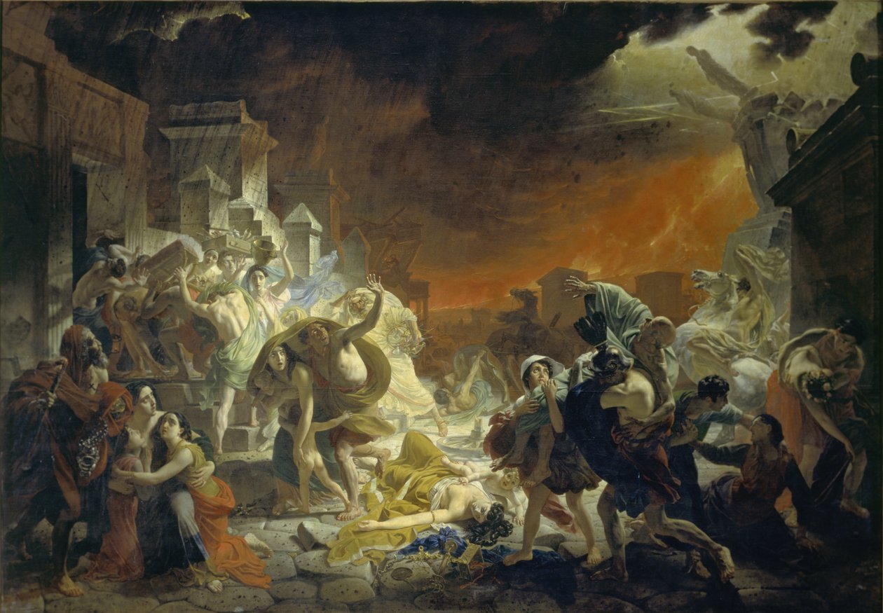 Den sidste dag i Pompeji, 1833 af Karl Pavlovich Bryullov