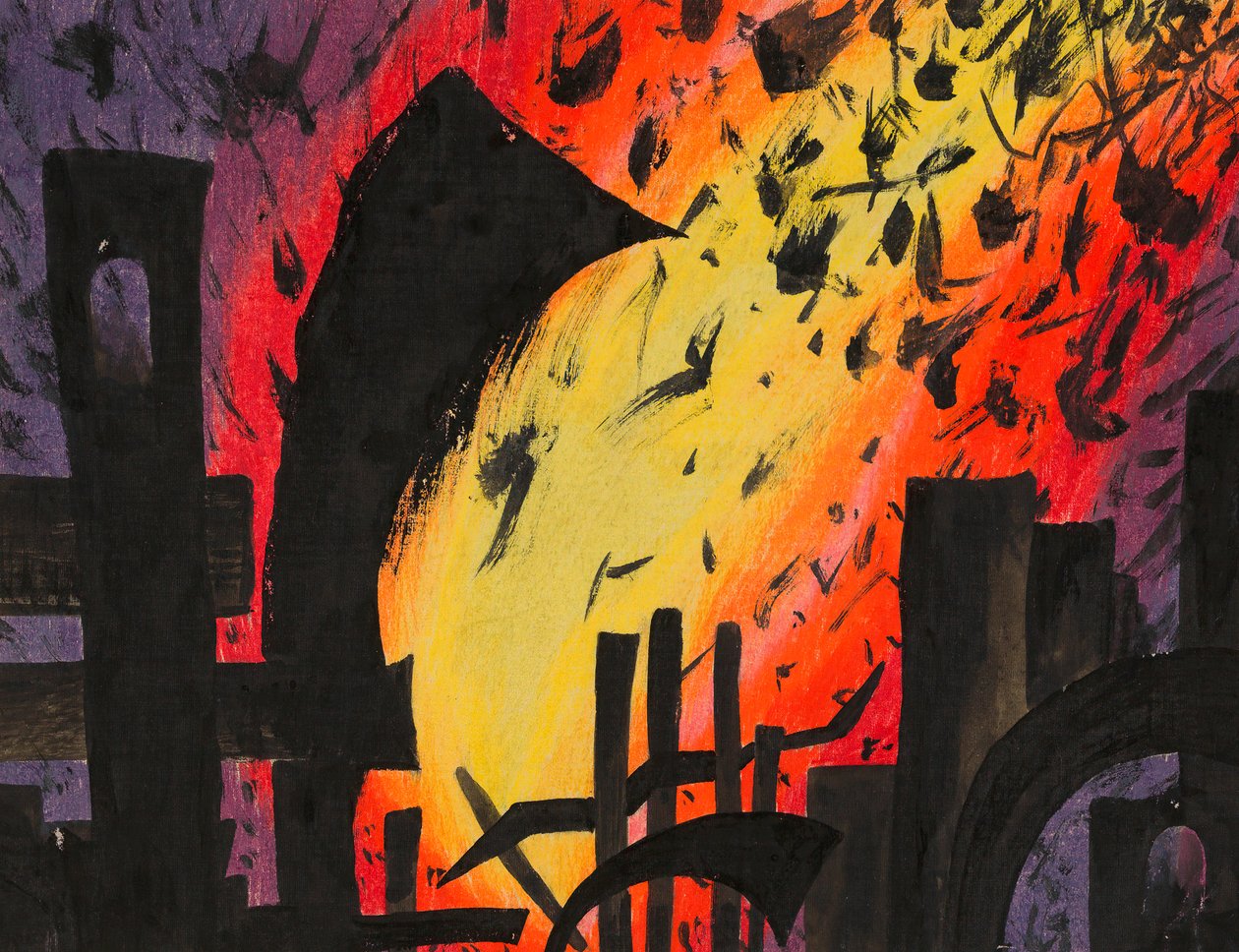 Catastrophe, ca. 1928 (indisk blæk på papir) af Karl Wiener