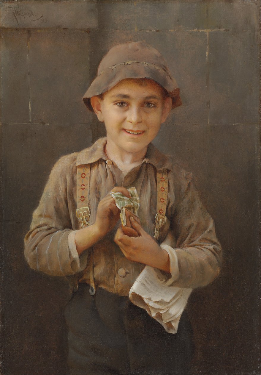 Newsboy, 1899 af Karl Witkowski