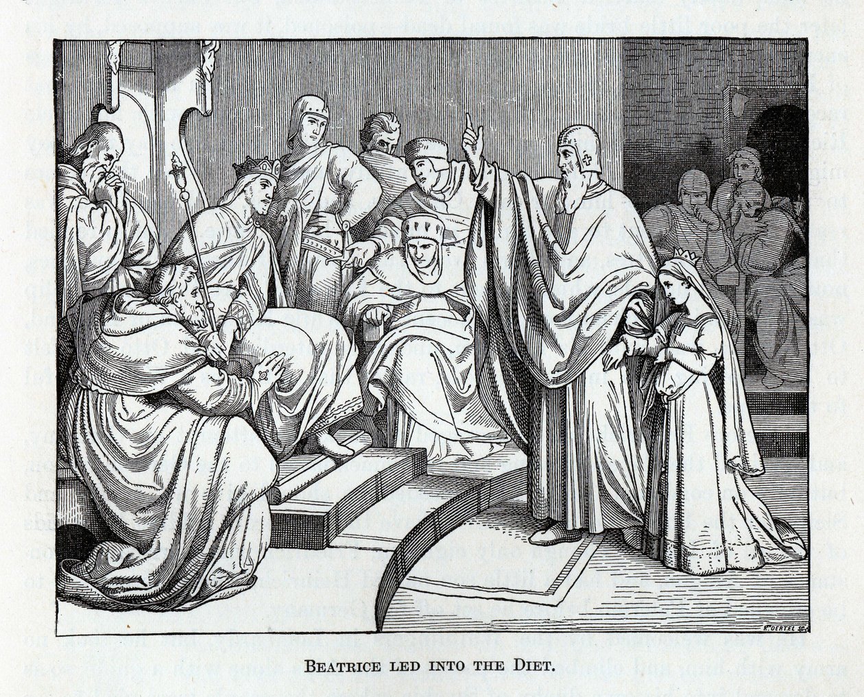 Beatrice førte ind i diæten, 1882 af Kaspar Oertel