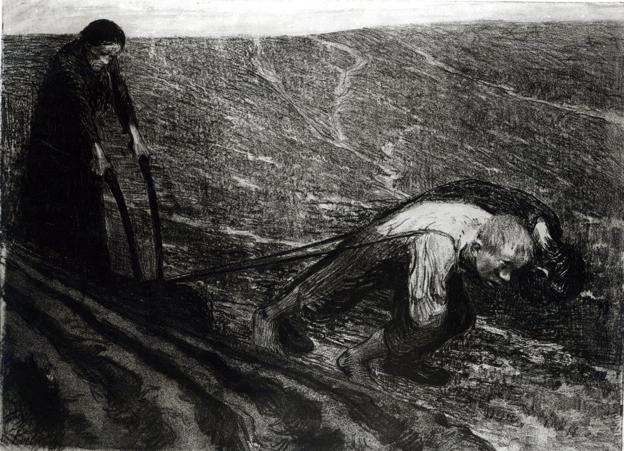 Plovtrækkeren og kvinde, 1902 af Käthe Kollwitz