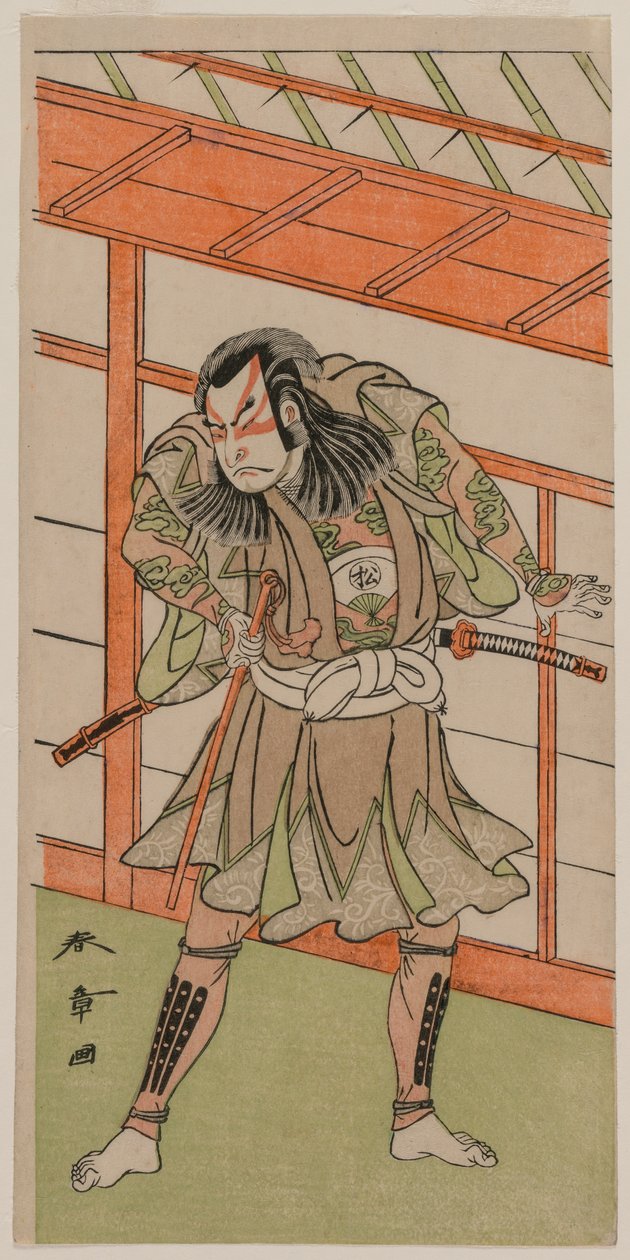 Tee c og r Matsusuke Onoe. af Katsukawa Shunsho