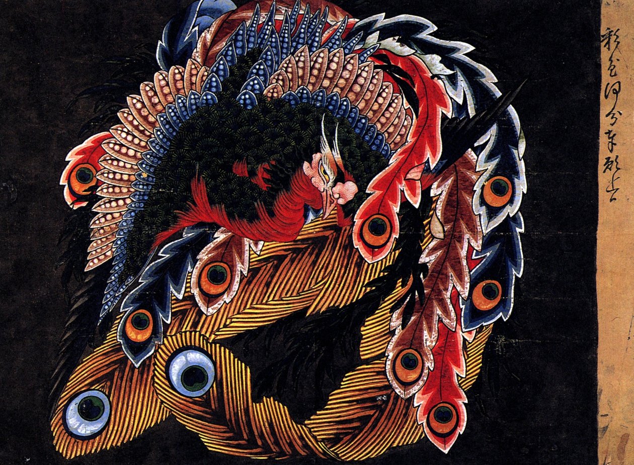 Loft af Ganshoin -templet ved Obuse af Katsushika Hokusai