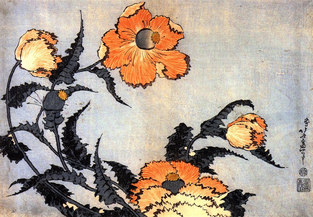 Valmuer af Katsushika Hokusai