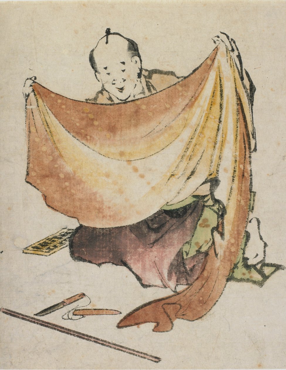 A Cloth Merchant, slutningen af det 18.-begyndelsen af det 19. århundrede. af Katsushika Hokusai