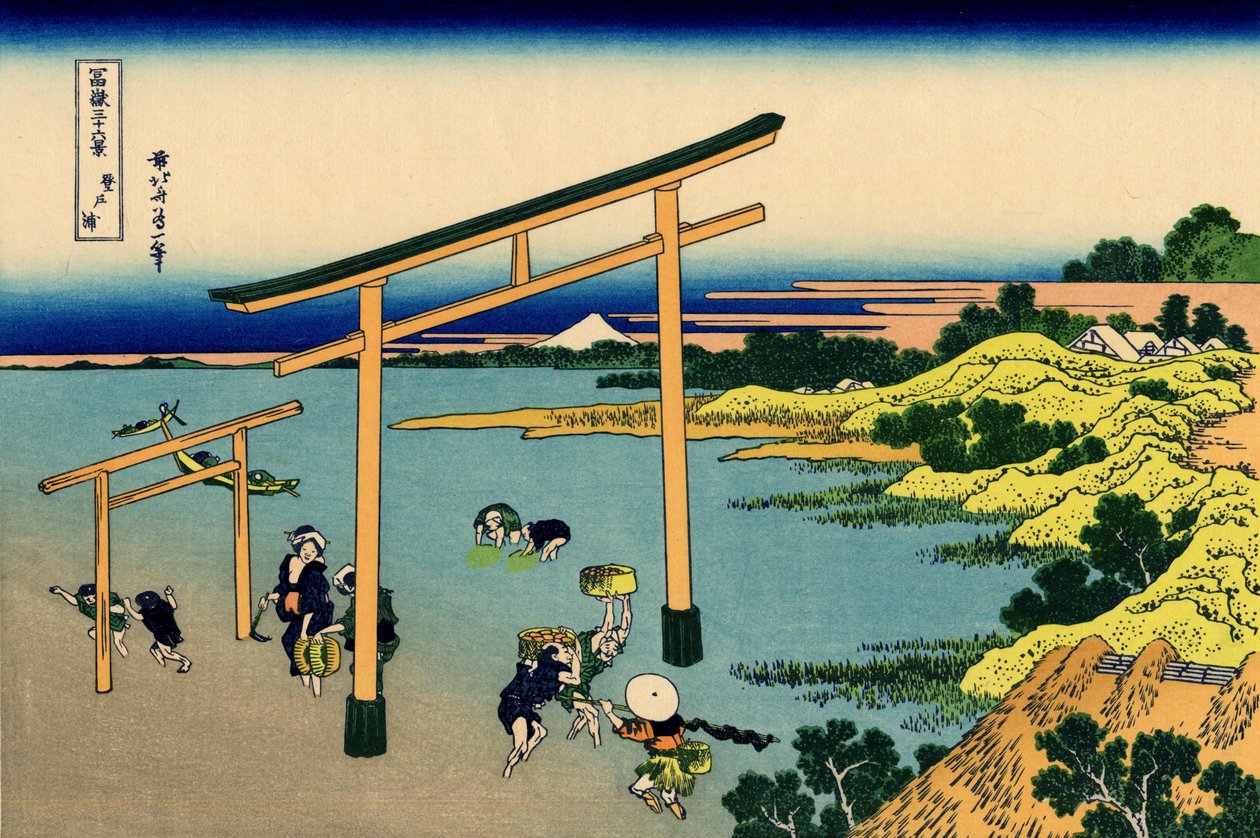 Bay of Noboto, ca. 1830 (træbloktryk) af Katsushika Hokusai