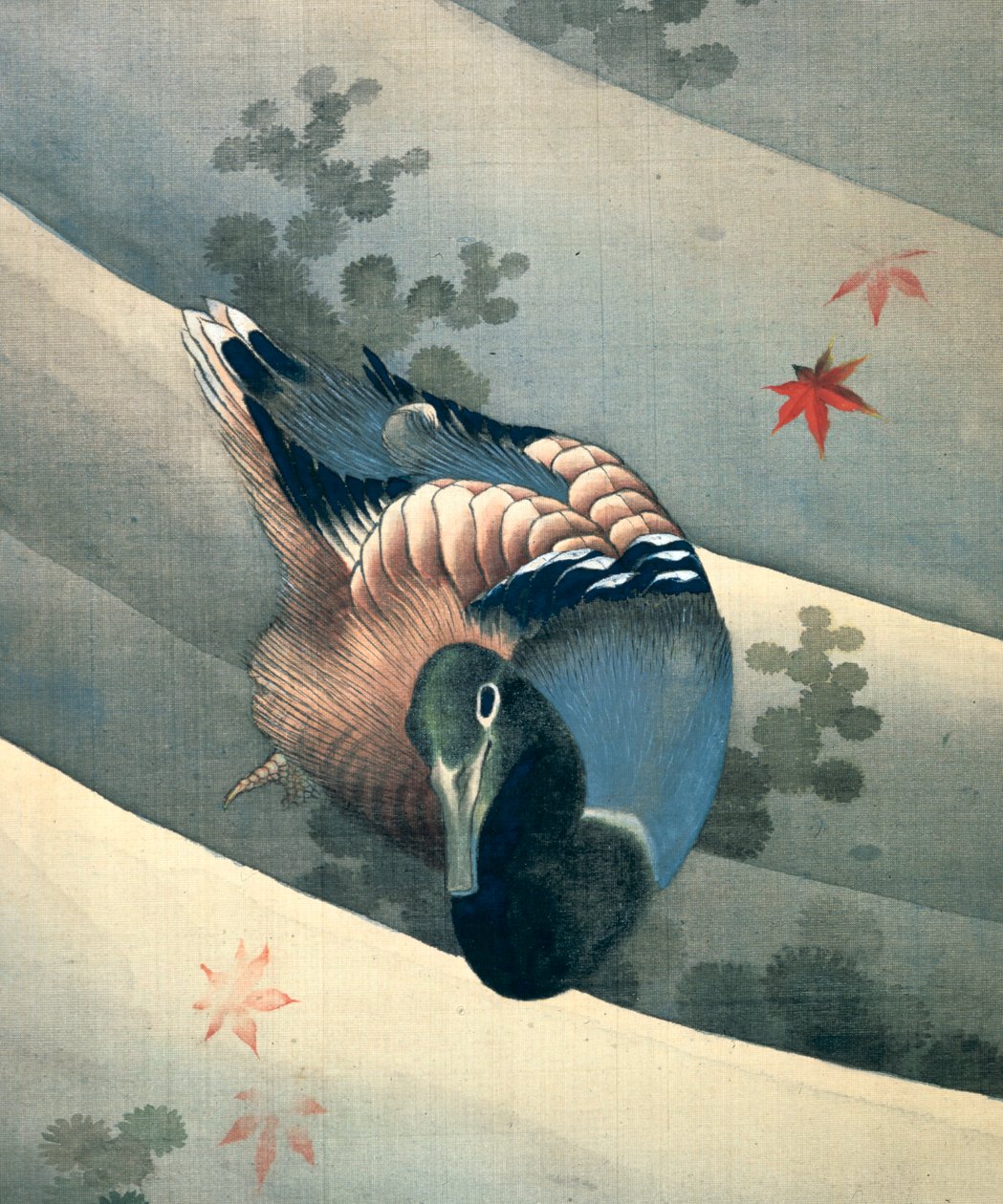 And svømmer i vand, 1847 af Katsushika Hokusai