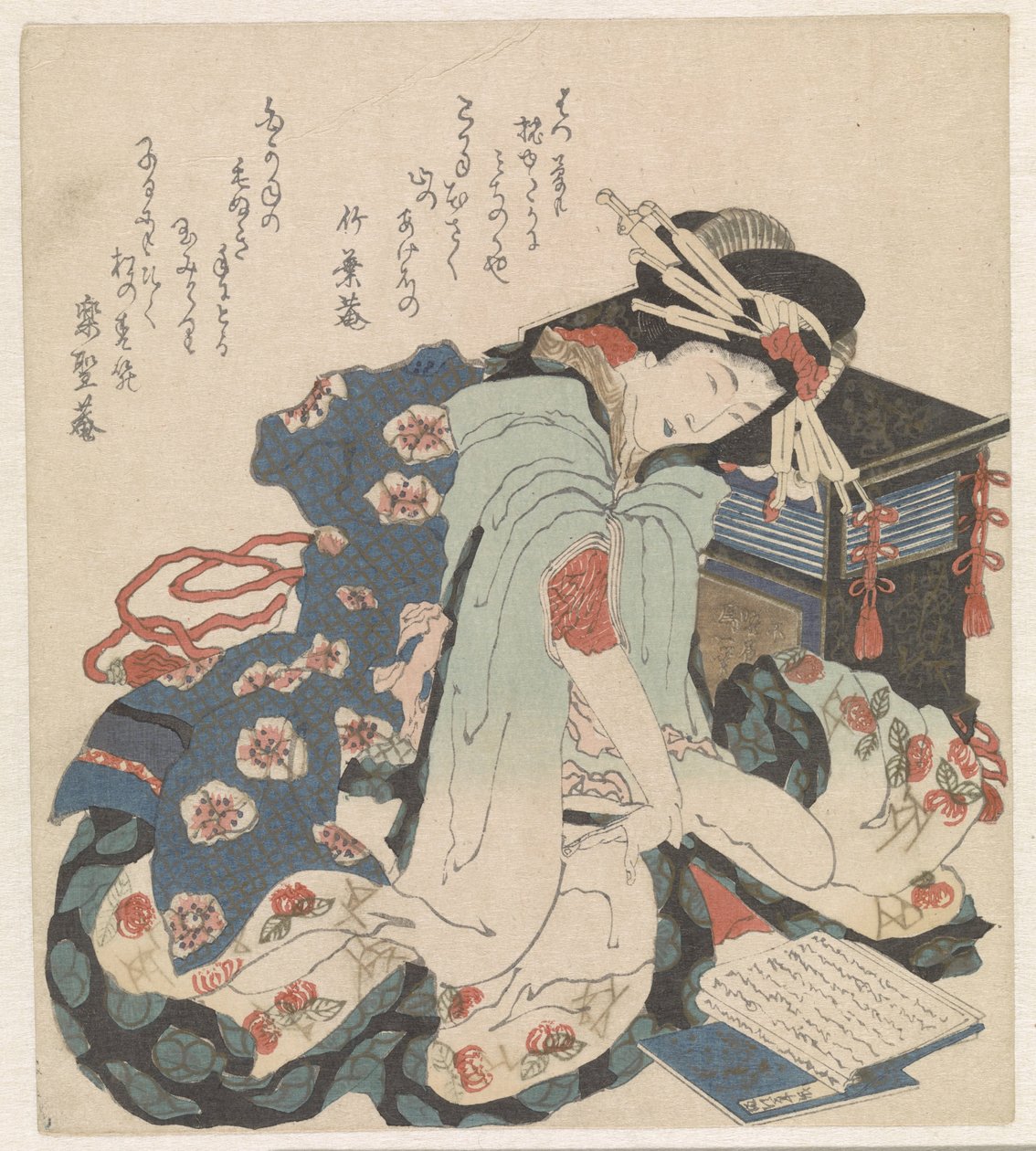 læsende kvinde af Katsushika Hokusai