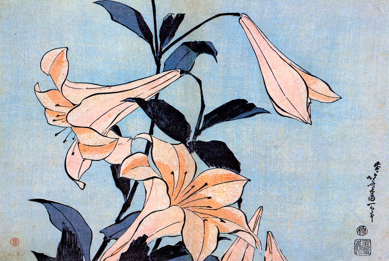 Liljer, C1830. af Katsushika Hokusai