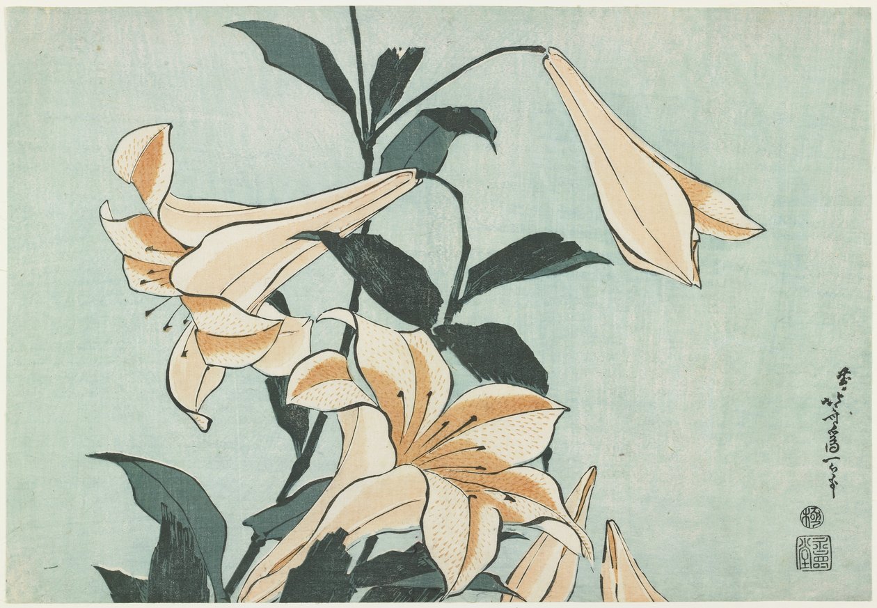 Liljer, ca. 1832 af Katsushika Hokusai