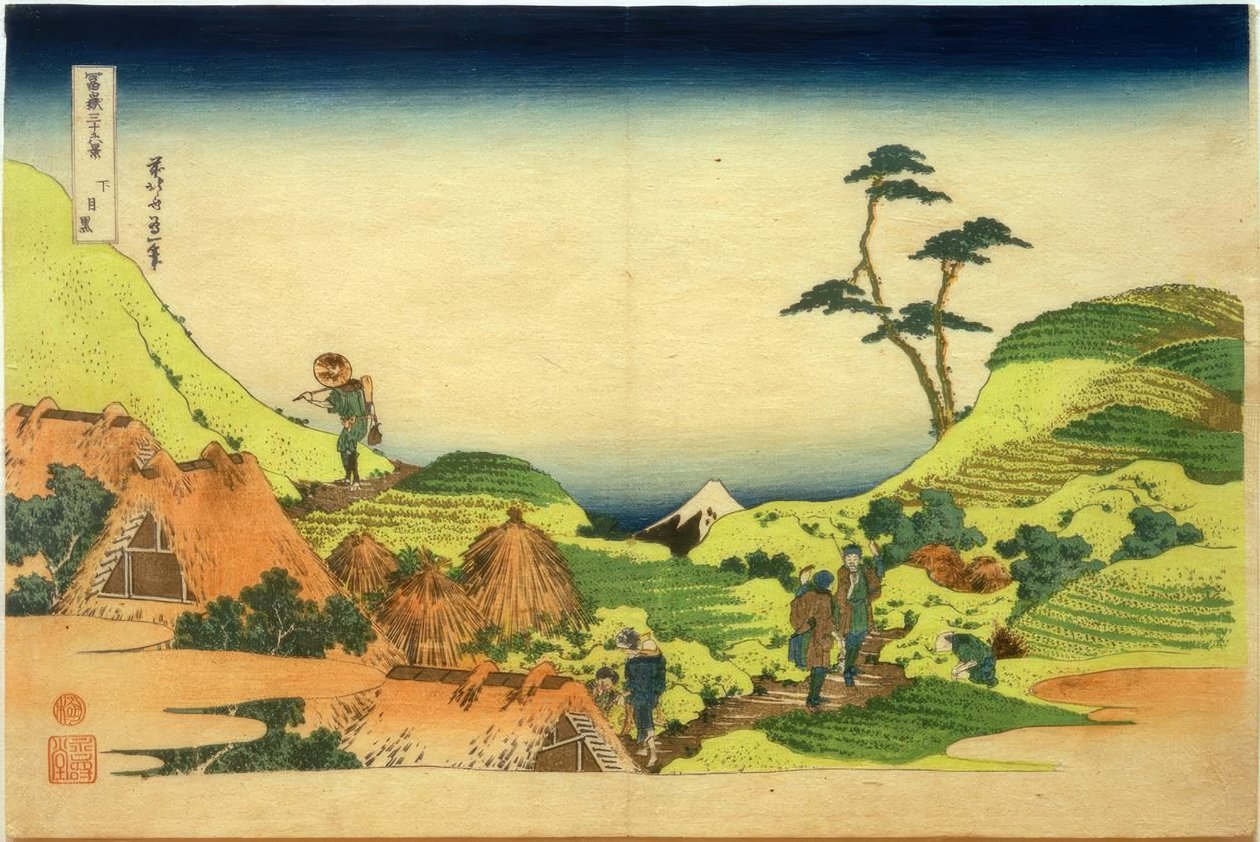 Shimomeguro af Katsushika Hokusai
