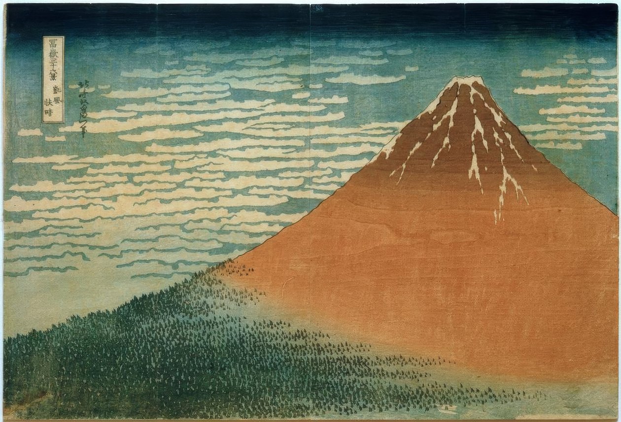 Sydlig vind og klar morgen af Katsushika Hokusai