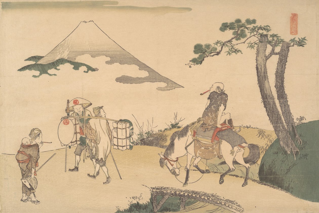 Toppen af Mount Fuji, ca. 1800. af Katsushika Hokusai