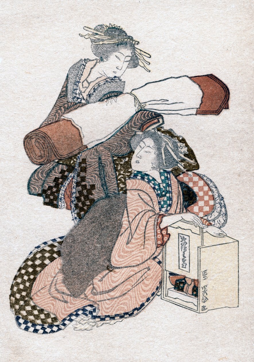 To japanske kvinder, c1780-1849. af Katsushika Hokusai