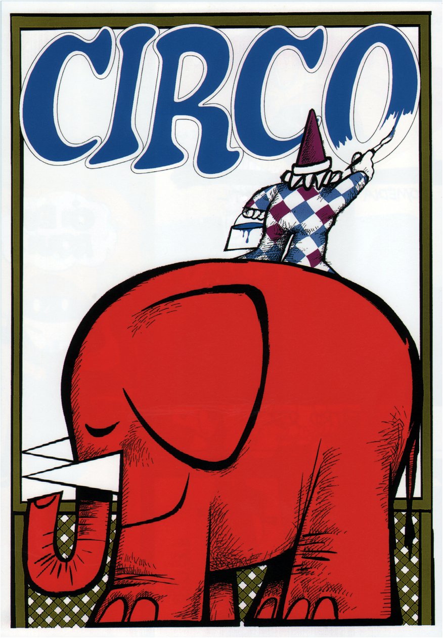Plakat, der reklamerer for et cirkus, c1920 (farve Litho) af Alec Hunter