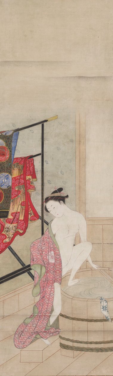 Dame ved Badet af Kawamata Tsunemasa