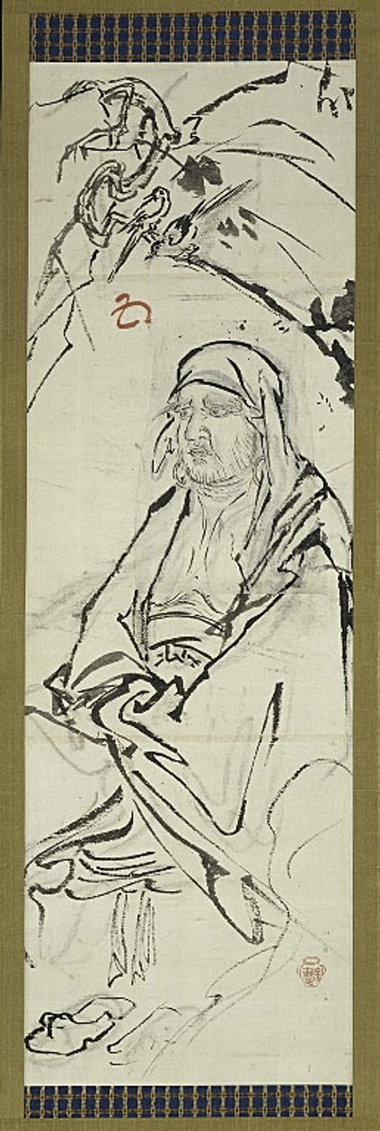 Daruma (Bodhidharma), en af seks skitser af Kawanabe Kyosai