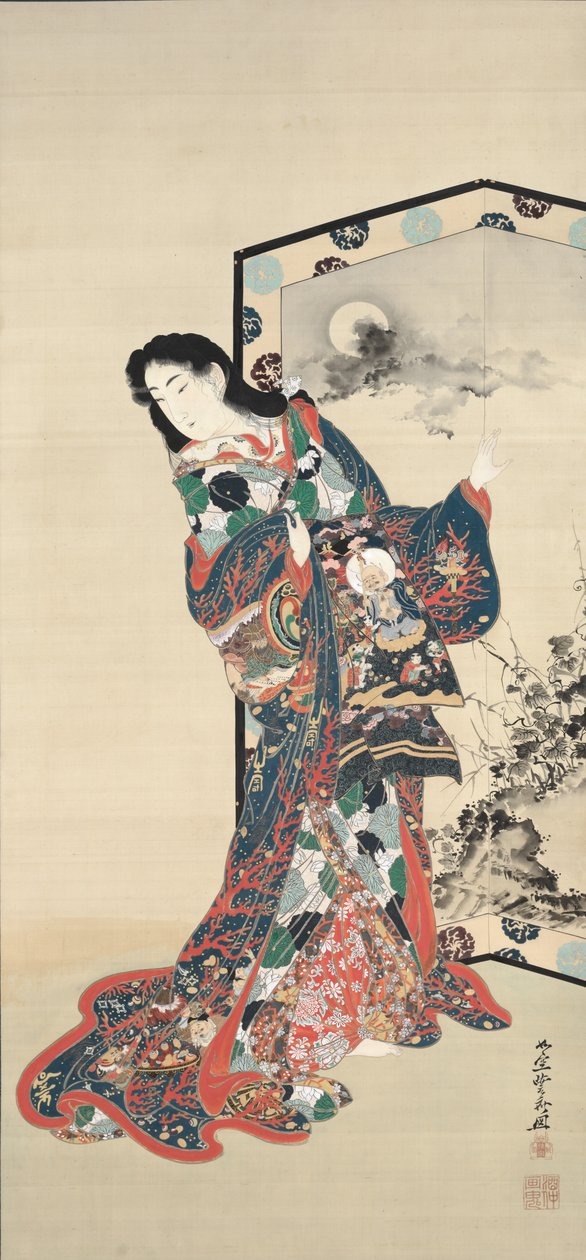 Helvede kurtisane af Kawanabe Kyosai