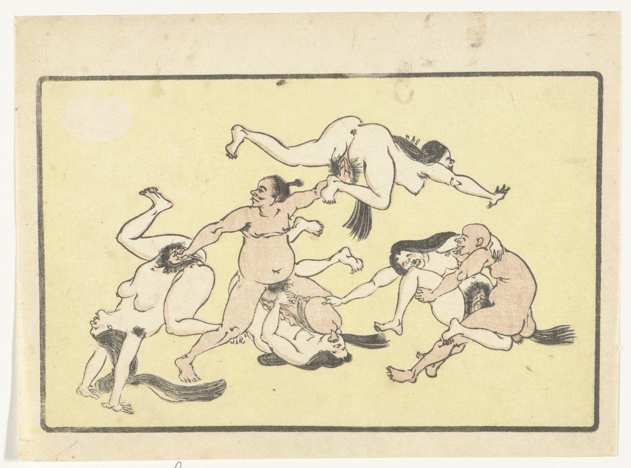 Orgie The Big Tail (serietitel) af Kawanabe Kyosai