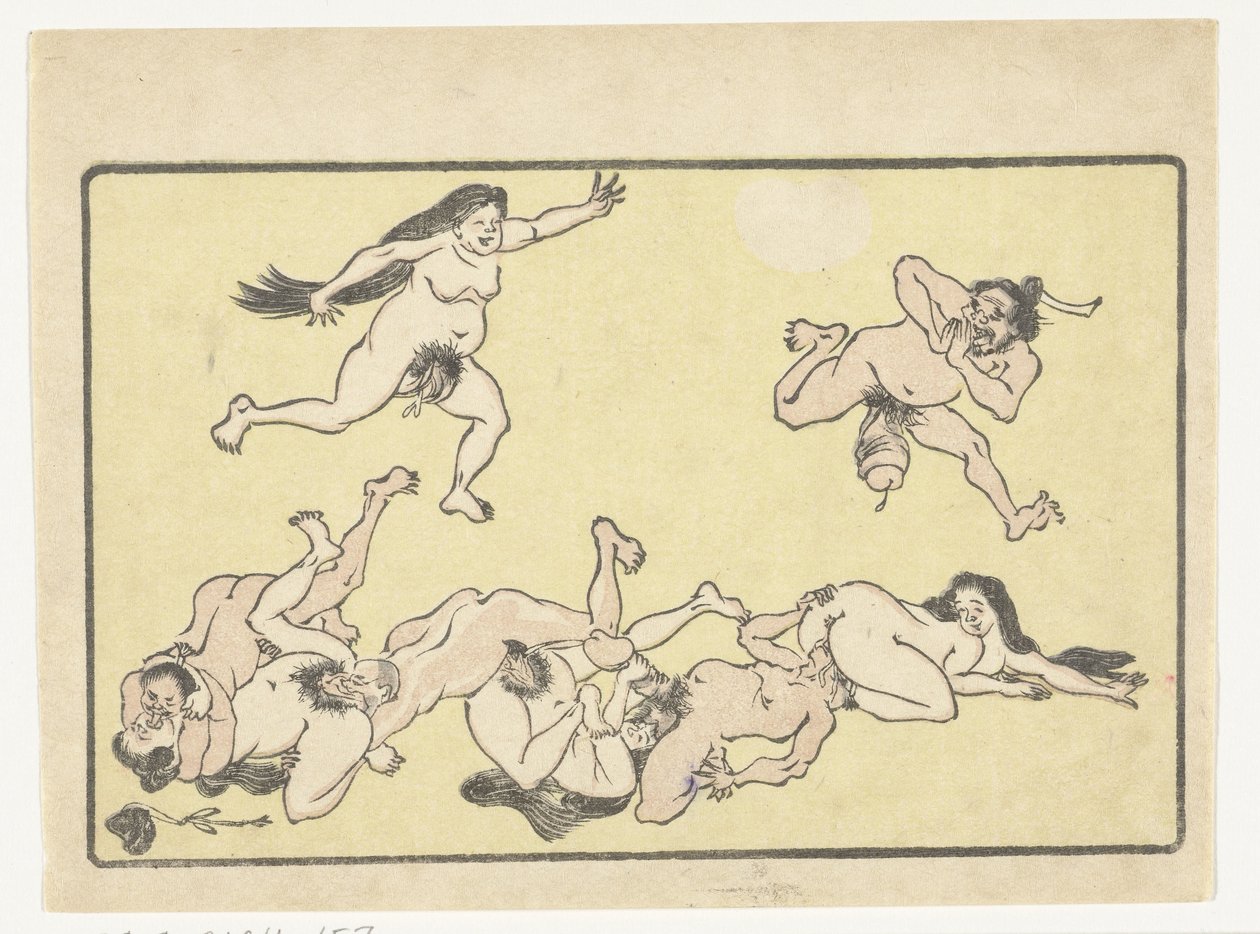Orgie The Big Tail (serietitel) af Kawanabe Kyosai