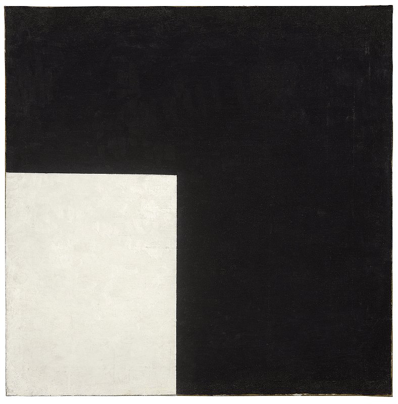 . Engelsk: Sort og hvid. Suprematist Komposition af Kazimir Severinovich Malevich