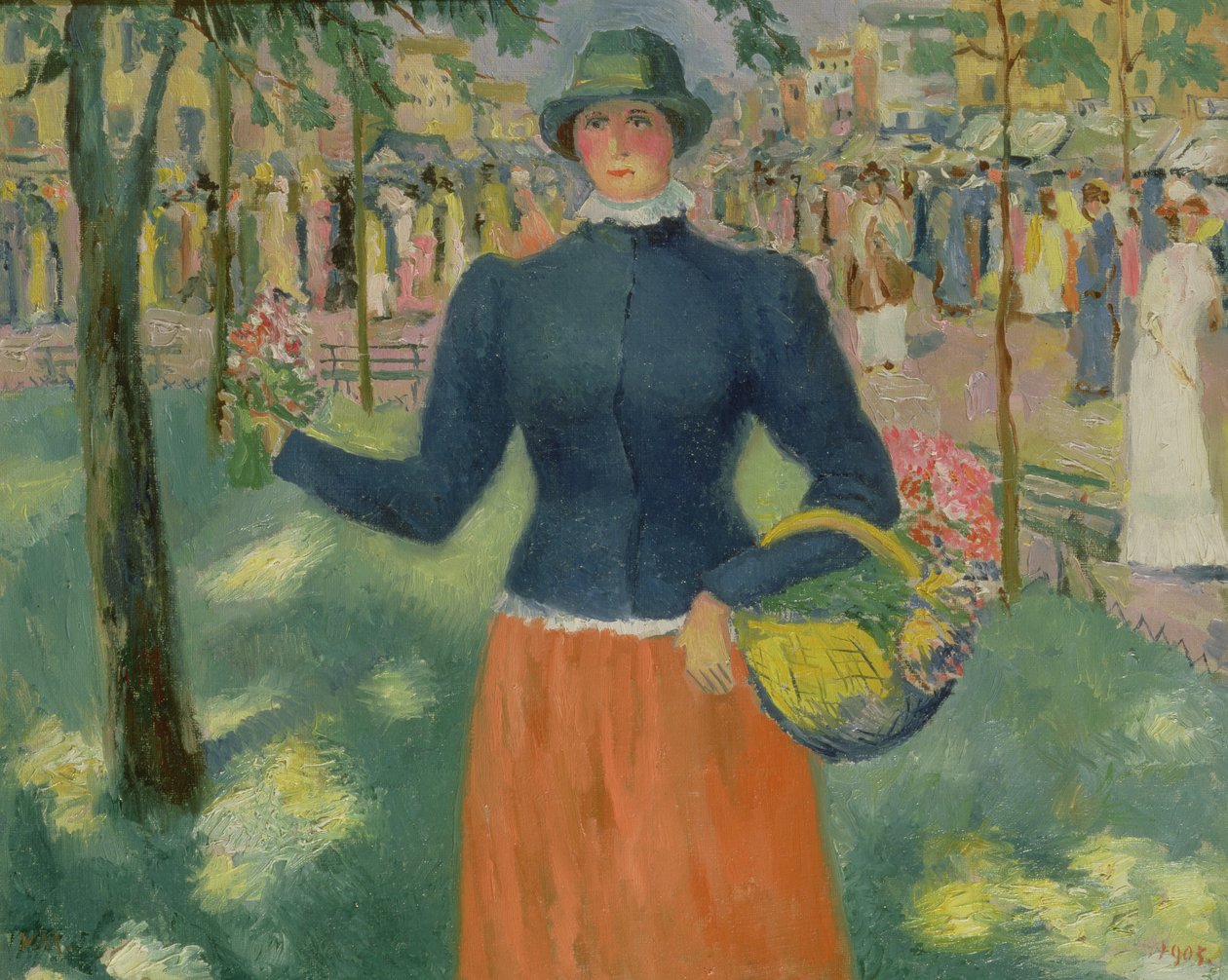 Studie af en blomstersælger, 1903 af Kazimir Severinovich Malevich