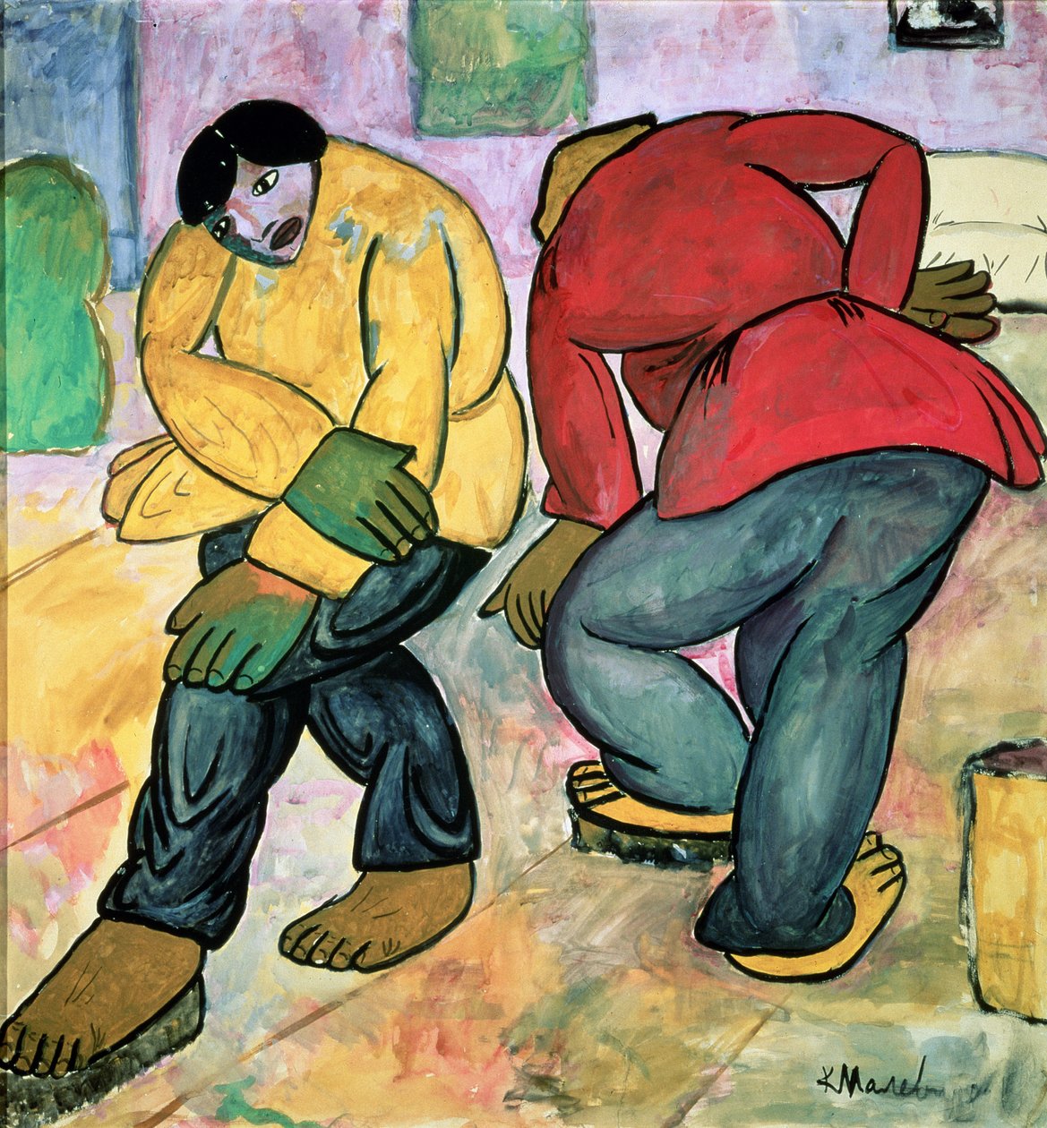 Gulvpudserne, 1911 af Kazimir Severinovich Malevich
