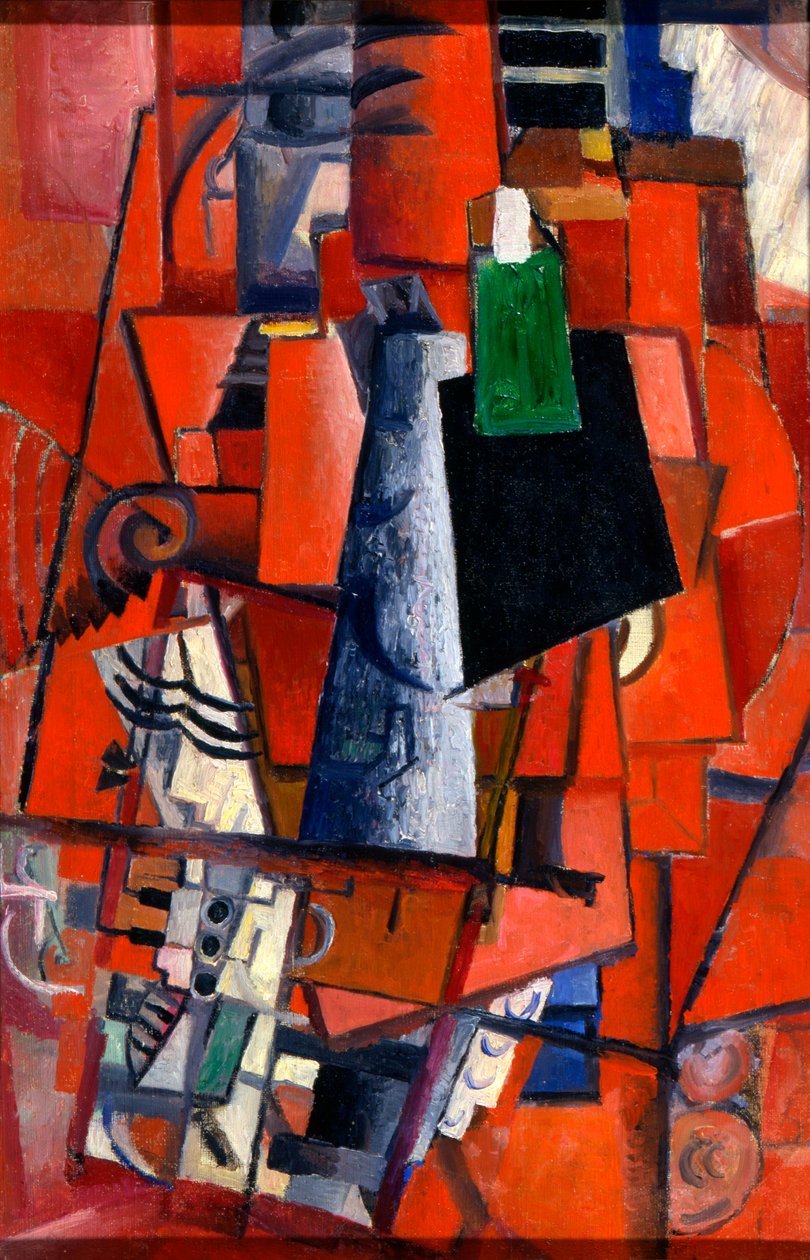 En kvinde ved klaveret, 1913. af Kazimir Severinovich Malevich