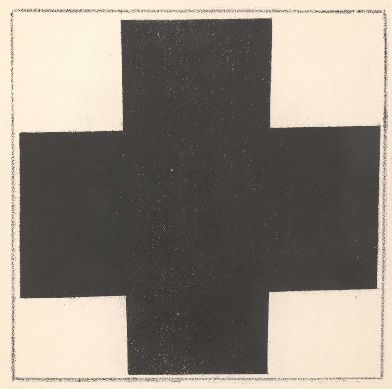 Sort kors fra "Suprematisme: 34 tegninger" af Kazimir Severinovich Malevich