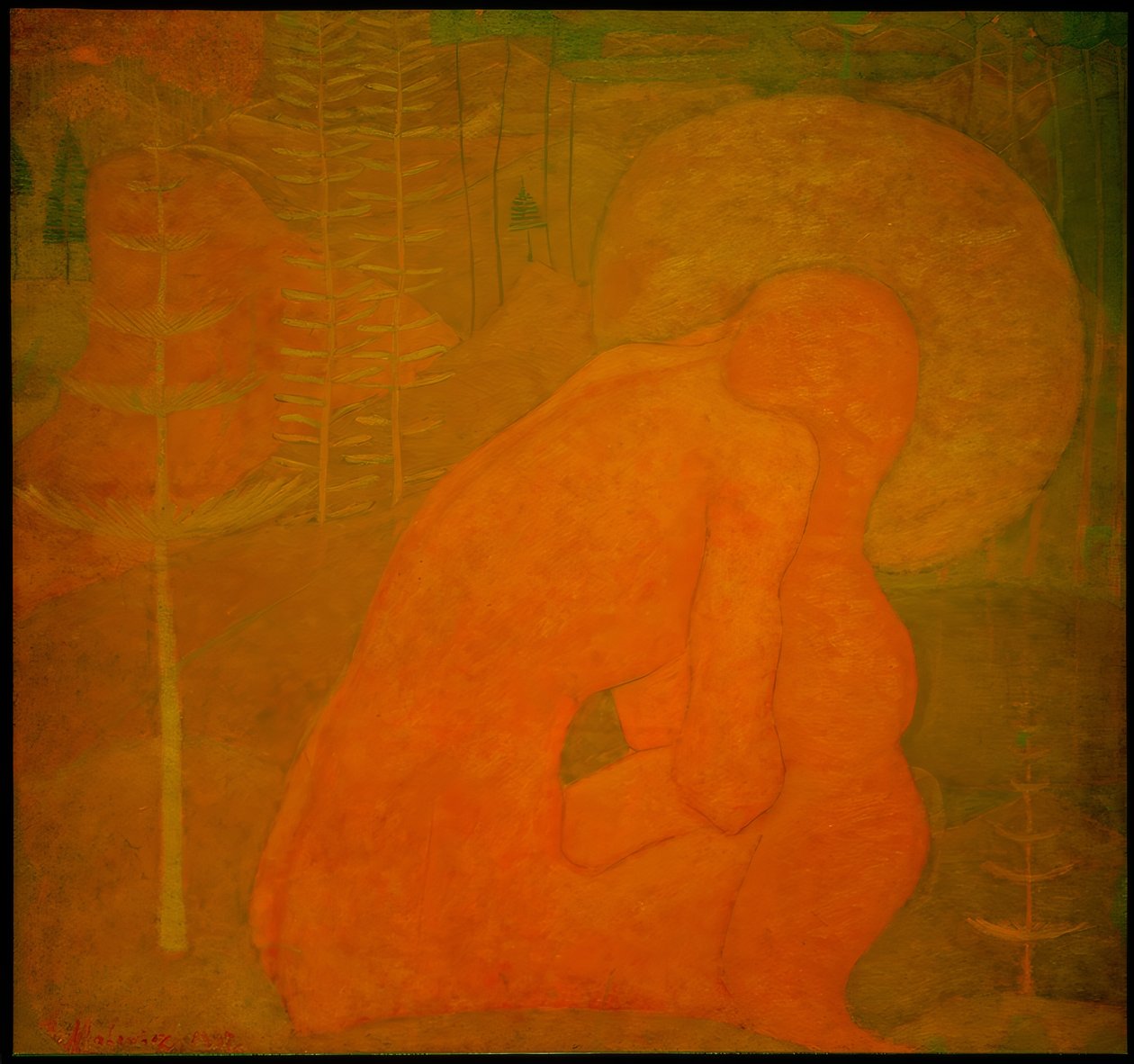 Bøn (studie til en fresco) af Kazimir Severinovich Malevich