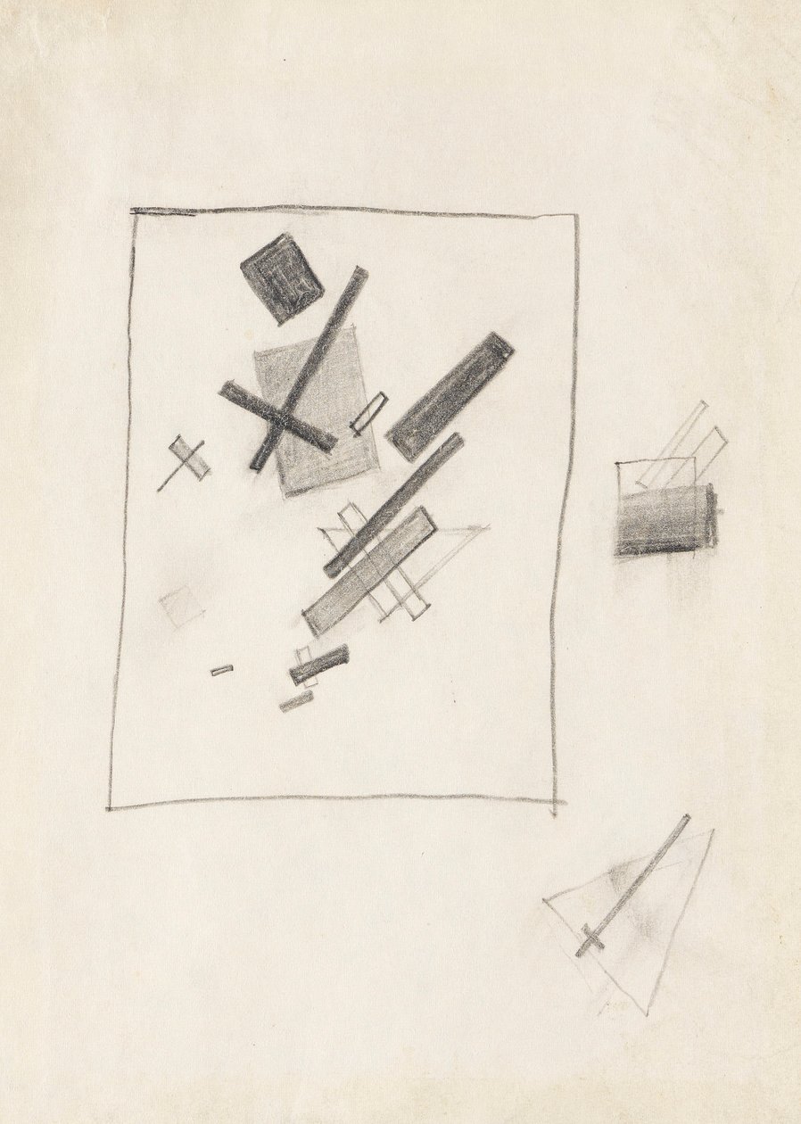 Blandede følelser, ca. 1916. af Kazimir Severinovich Malevich