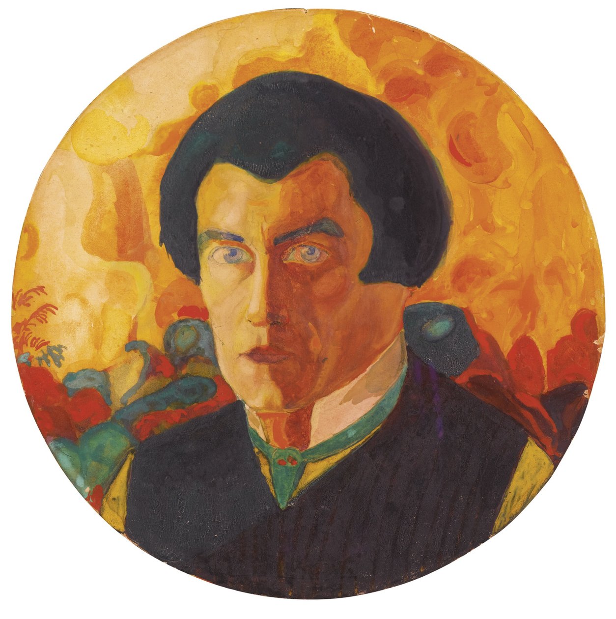 Selvportræt, 1908-1910 af Kazimir Severinovich Malevich