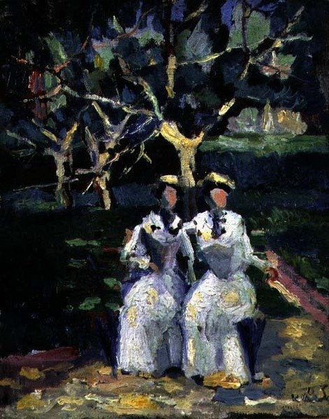 To kvinder i en have af Kazimir Severinovich Malevich