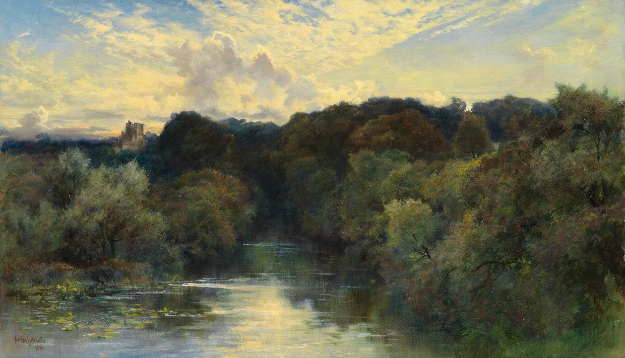 På Greta, Yorkshire, 1890 af Keeley Halswelle