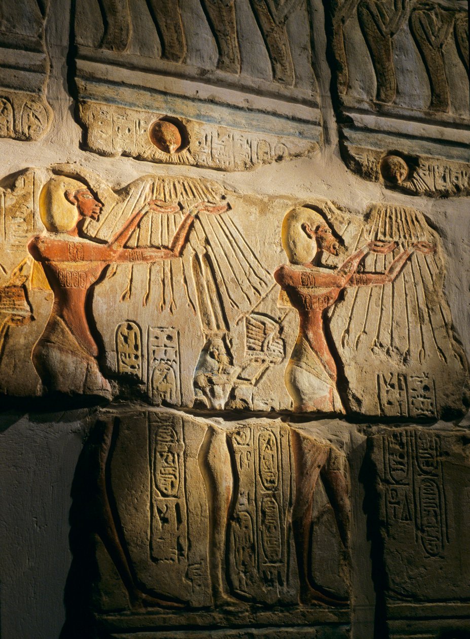 Akhenaten; Amenhotep IV, Talatat-blokke, 2003 (foto) af Kenneth Garrett