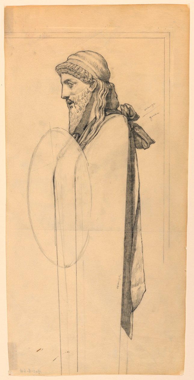 Studie til "The Education of Cupid" af Kenyon Cox