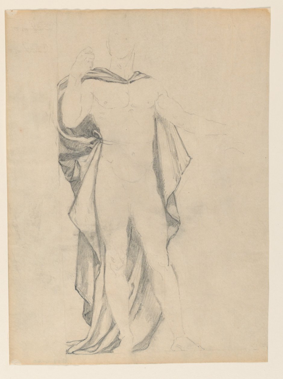 Studie for mandlig figur af Kenyon Cox