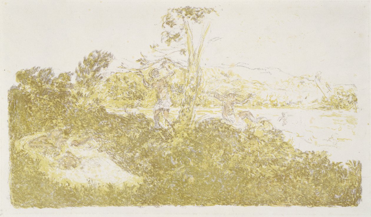 Figurer ved havet, ca. 1900 (litografi i farver) af Ker Xavier Roussel