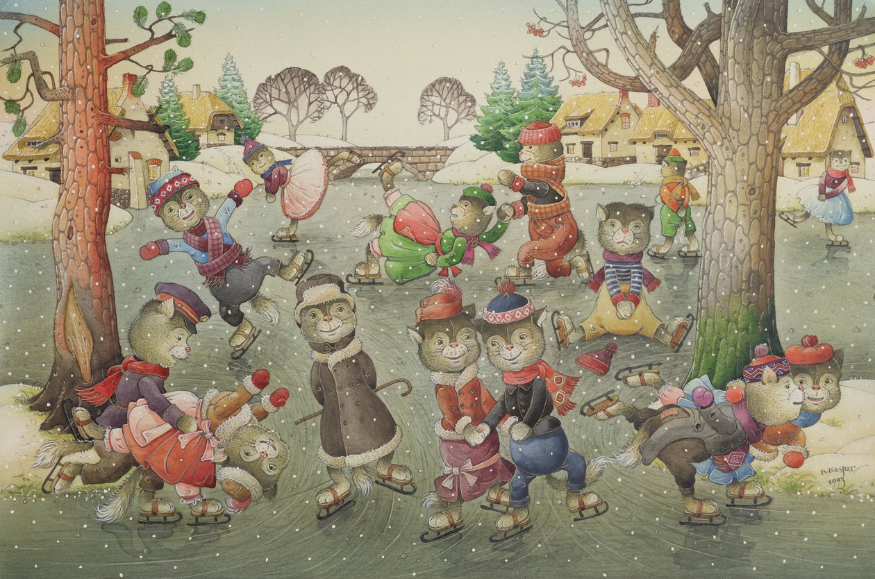 Katte på skøjter af Kestutis Kasparavicius