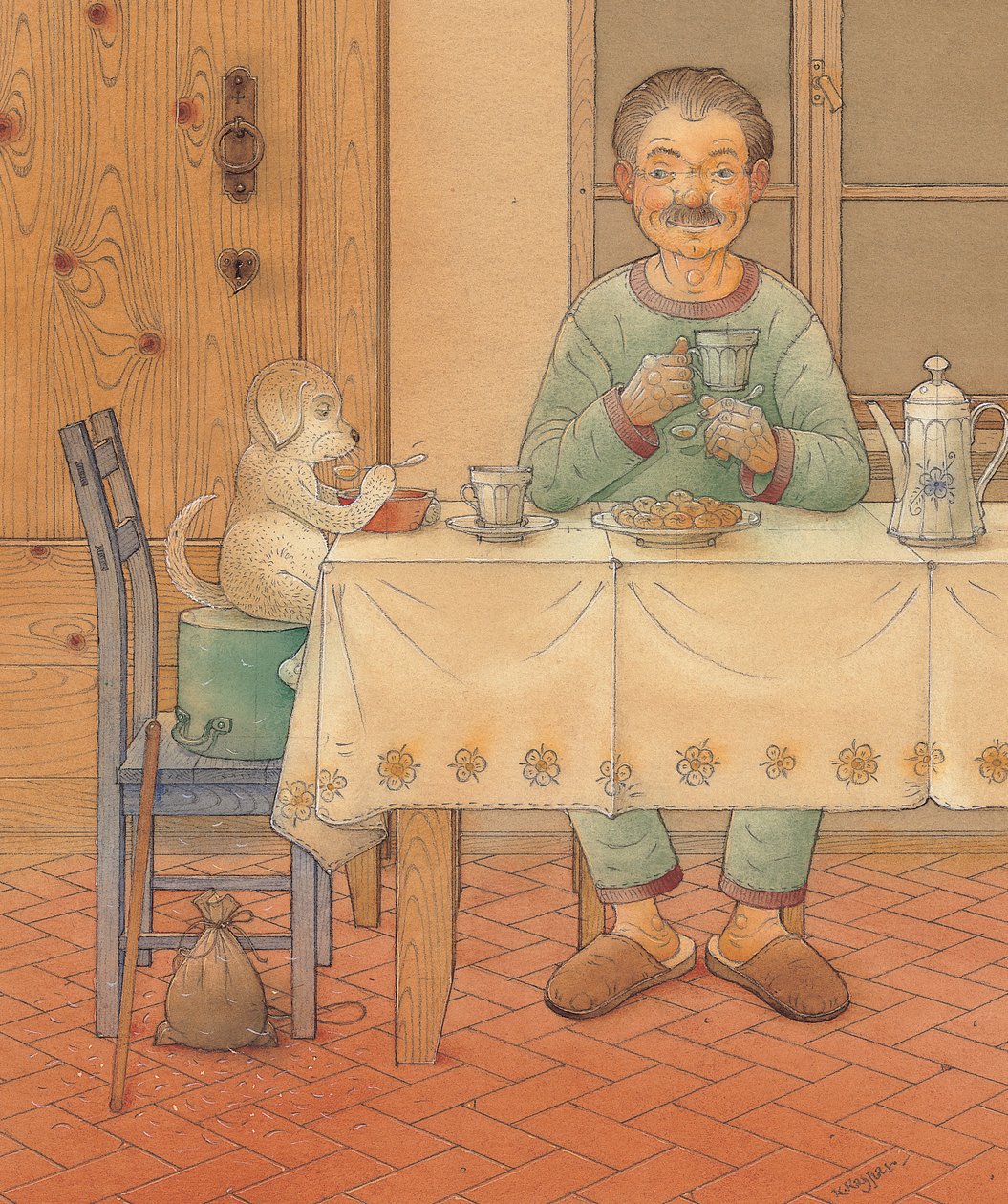 Mysterious Guest, 2005 (wc på papir) af Kestutis Kasparavicius
