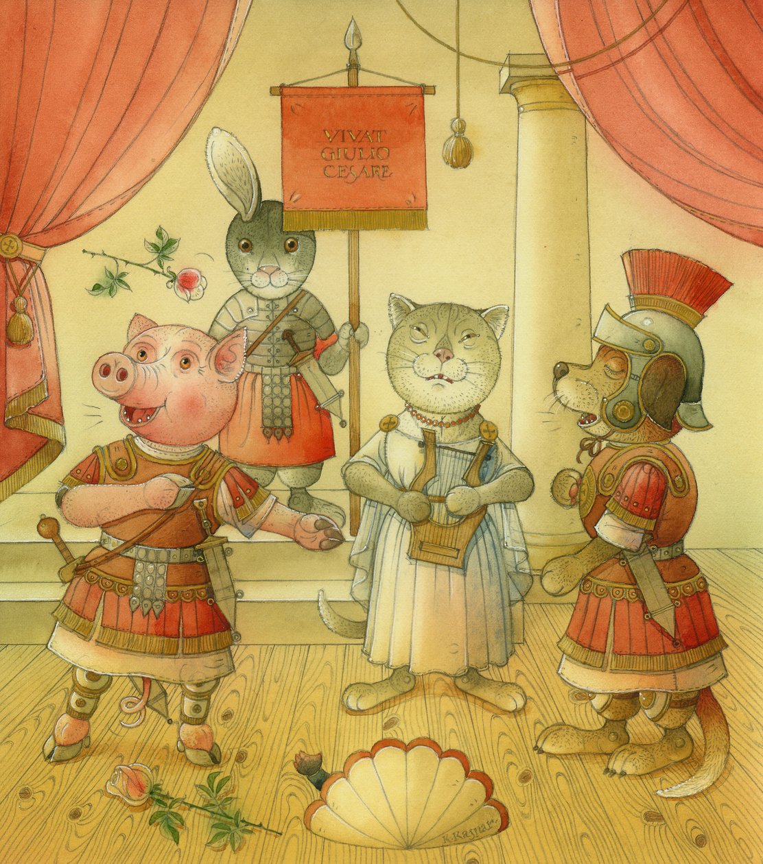 Opera Singers, 2006 (wc på papir) af Kestutis Kasparavicius