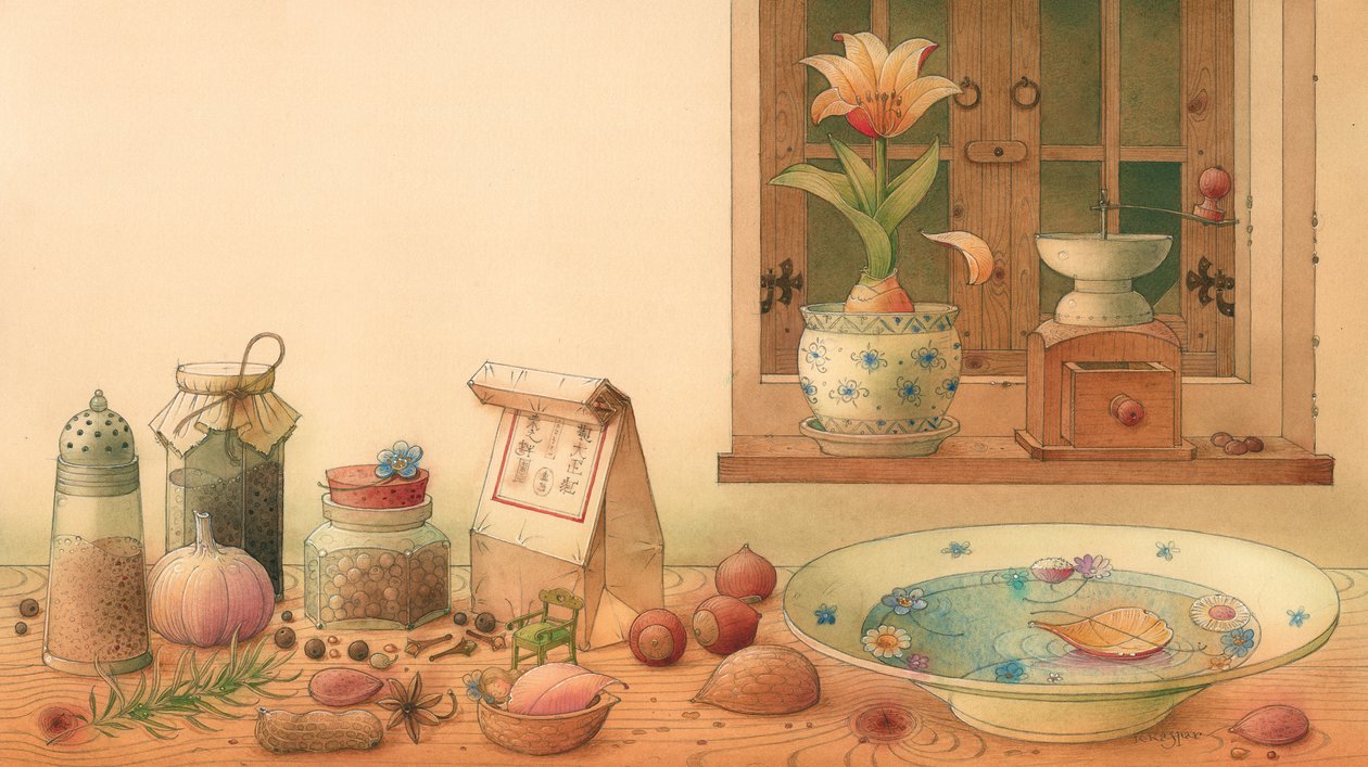 Thumbelina 01, 2005 (wc på papir) af Kestutis Kasparavicius