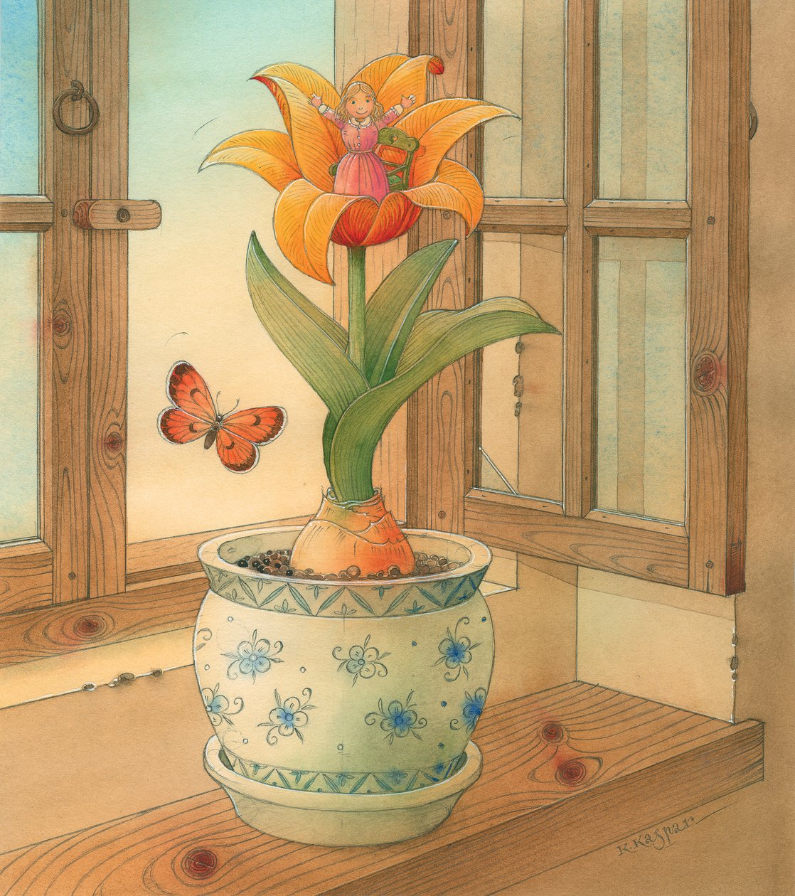 Thumbelina 06, 2005 (wc på papir) af Kestutis Kasparavicius