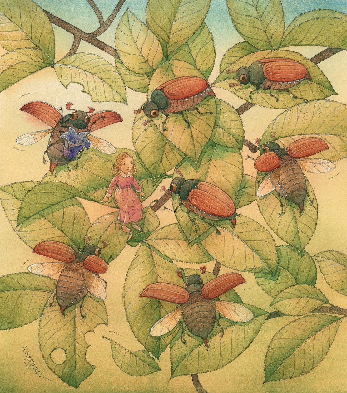 Thumbelina 08, 2005 (wc på papir) af Kestutis Kasparavicius