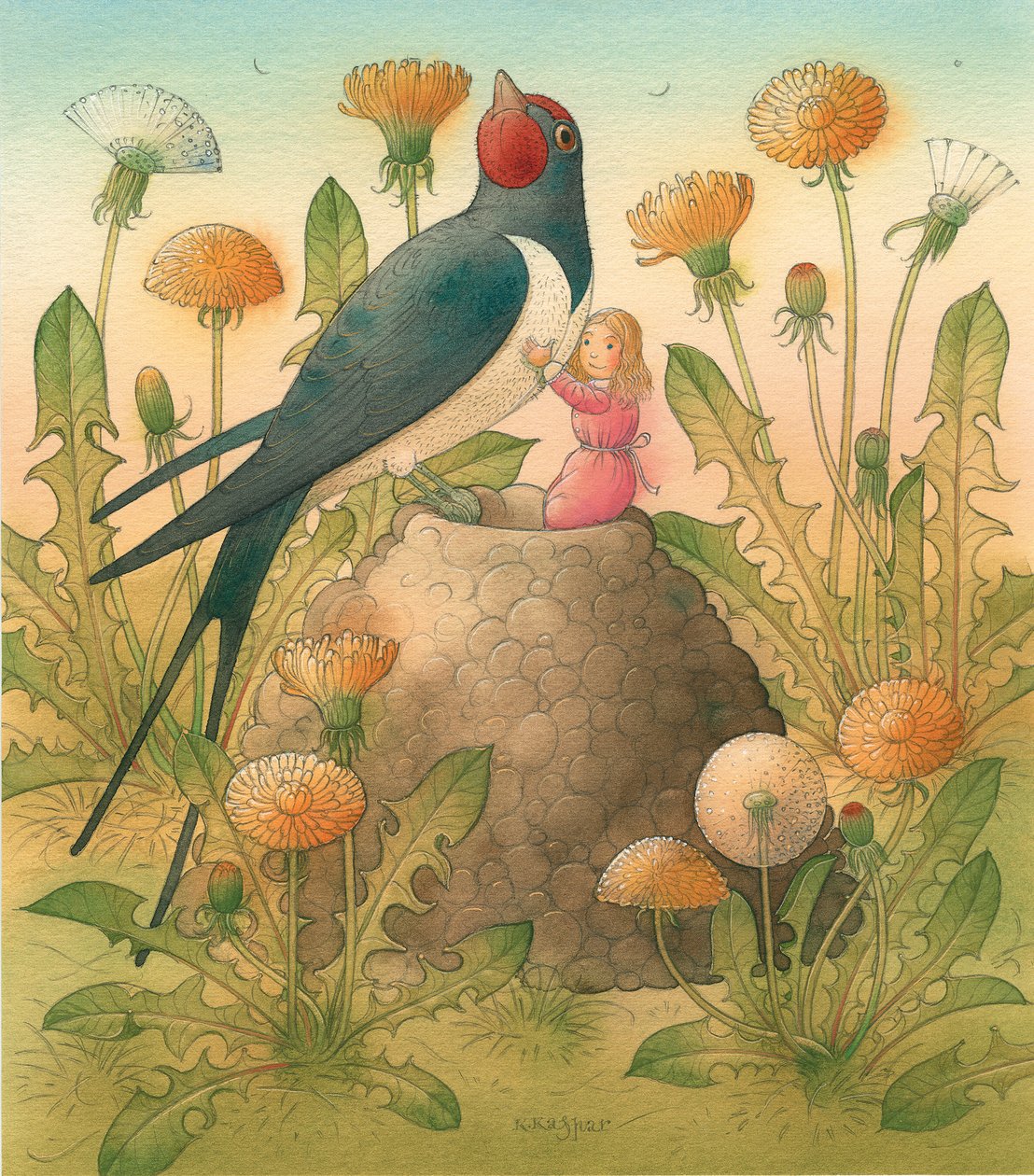 Thumbelina 12, 2005 (wc på papir) af Kestutis Kasparavicius